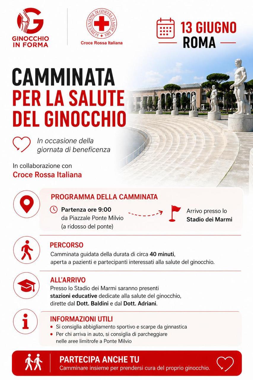 ginocchio day roma 13 giugno 2026